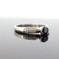 EFFY Sapphire ring. 14k Sapphire Diamond solitaire ring. BITA Sapphire diamond ring. st(155)