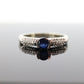 EFFY Sapphire ring. 14k Sapphire Diamond solitaire ring. BITA Sapphire diamond ring. st(155)