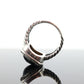 David Yurman ALBION Hematite Diamond ring. Sterling Diamond Halo Hematite Cable ring. st(236)