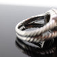 David Yurman ALBION Hematite Diamond ring. Sterling Diamond Halo Hematite Cable ring. st(236)