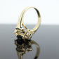 14k Sapphire Diamond Halo ring. Large Marquise SAPPHIRE with 2/3ctw Diamonds Cluster cocktail ring. st(138)