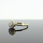 Diamond Daisy Cluster Elevated Ring. 10k Yellow gold with round diamond Cluster arrangement. st(47)