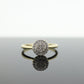 Diamond Daisy Cluster Elevated Ring. 10k Yellow gold with round diamond Cluster arrangement. st(47)