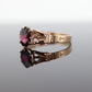 10k Victorian Claw Set Garnet. Antique 10k Gold oval garnet claw set solitaire. st(92)