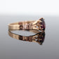 10k Victorian Claw Set Garnet. Antique 10k Gold oval garnet claw set solitaire. st(92)