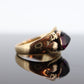 Antique Black Hills Gold ring. 10k Pyramid Garnet Black Hill Ring. Black Hills GARNET Antique. st(104)