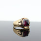 Antique Black Hills Gold ring. 10k Pyramid Garnet Black Hill Ring. Black Hills GARNET Antique. st(104)