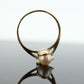 10k Twin Pearl and Diamond ring. 10k Yellow gold Solitaire ring with AKOYA pearl. st(92)