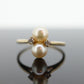 10k Twin Pearl and Diamond ring. 10k Yellow gold Solitaire ring with AKOYA pearl. st(92)