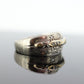Antique DIAMOND Star bezel set ring. 14k Multi-Color Diamond Gypsy setting star wide eternity band.  st(173)