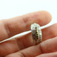 Antique DIAMOND Star bezel set ring. 14k Multi-Color Diamond Gypsy setting star wide eternity band.  st(173)