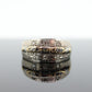 Antique DIAMOND Star bezel set ring. 14k Multi-Color Diamond Gypsy setting star wide eternity band.  st(173)