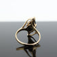 10k ONYX and diamond ring. KITE Rhombus Onyx set victorian mourning ring. st(138)