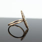 Antique 14k PEARL seed MOP cluster Marquise Navette ring. ANTIQUE Victorian Pearl seed Marquise cluster ring