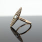 Antique 14k PEARL seed MOP cluster Marquise Navette ring. ANTIQUE Victorian Pearl seed Marquise cluster ring