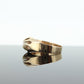 Antique Belcher Set Diamond 10k Filigree ring. WIDE 1/4ct Victorian Prong Diamond Ring Buttercup diamond sz 9 st(161)
