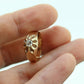 Antique Belcher Set Diamond 10k Filigree ring. WIDE 1/4ct Victorian Prong Diamond Ring Buttercup diamond sz 9 st(161)