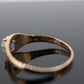 Antique Belcher Set Diamond 14k Filigree ring. 1/6ct Victorian Prong Diamond Ring Engraved Buttercup diamond st(161)