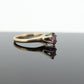 10k Art Deco Prong set Set TOURMALINE. Antique 10k Gold White, Wile and Warner WWW high claw setting solitaire. st(55)