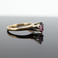 10k Art Deco Prong set Set TOURMALINE. Antique 10k Gold White, Wile and Warner WWW high claw setting solitaire. st(55)