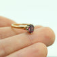 10k Art Deco Prong set Set TOURMALINE. Antique 10k Gold White, Wile and Warner WWW high claw setting solitaire. st(55)