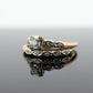 Art Deco Engagement Wedding Diamond Ring Set. Antique DELICATE Wedding Ring Set. 14k Multi-Tone with a Diamond.  st(138)