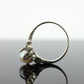 Antique Pearl Sapphire ring. 20k white gold engraved Open ring. 1920s 20k Gold Engraved band. st(276)