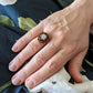 14k Diamond Daisy Flower Petal Ring. Heat bluing 14k Gold Rose Petal with diamonds statement ring. stock(3-56/50)