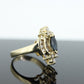 14k Sapphire Diamond Halo ring. Large Marquise SAPPHIRE with 2/3ctw Diamonds Cluster cocktail ring. st(138)