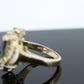 14k Sapphire Diamond Halo ring. Large Marquise SAPPHIRE with 2/3ctw Diamonds Cluster cocktail ring. st(138)