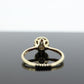 Diamond Daisy Cluster Elevated Ring. 10k Yellow gold with round diamond Cluster arrangement. st(47)