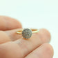 Diamond Daisy Cluster Elevated Ring. 10k Yellow gold with round diamond Cluster arrangement. st(47)