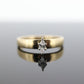 14k Marquise Diamond Solitaire Ring . 14k Yellow Gold Diamond Petite Engagement Ring. st(83)