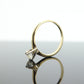 14k Round Diamond Solitaire Ring . Petite 0.36ct Diamond Engagement Ring. st(74)