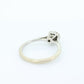 10k Heart Diamond Cut Halo ring. 10k white gold Heart Cut diamond cluster band. Diamond Halo ring. st(86)