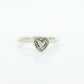 10k Heart Diamond Cut Halo ring. 10k white gold Heart Cut diamond cluster band. Diamond Halo ring. st(86)