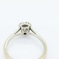 10k Heart Diamond Cut Halo ring. 10k white gold Heart Cut diamond cluster band. Diamond Halo ring. st(86)