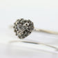 10k Heart Diamond Cut Halo ring. 10k white gold Heart Cut diamond cluster band. Diamond Halo ring. st(86)