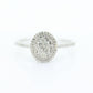 10k Diamond HALO Cluster Elevated Ring. 10k White gold with round diamond Double Halo arrangement. st(92)
