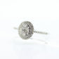 10k Diamond HALO Cluster Elevated Ring. 10k White gold with round diamond Double Halo arrangement. st(92)