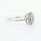 10k Diamond HALO Cluster Elevated Ring. 10k White gold with round diamond Double Halo arrangement. st(92)