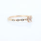 10k Morganite and Diamond ring. Rose Gold Baguette Morganite and Diamond promise ring. st(115)