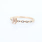 10k Morganite and Diamond ring. Rose Gold Baguette Morganite and Diamond promise ring. st(115)