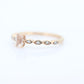 10k Morganite and Diamond ring. Rose Gold Baguette Morganite and Diamond promise ring. st(115)