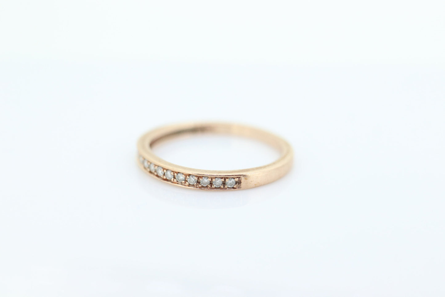 10k Rose Gold Diamond Wedding Ring set. Princess cut Double Halo Wedding Set. Engagement set. Bridal Set rings. Eternity band. st(316)