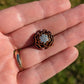 14k Diamond Daisy Flower Petal Ring. Heat bluing 14k Gold Rose Petal with diamonds statement ring. stock(3-56/50)