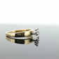 14k Marquise Diamond Solitaire Ring . 14k Yellow Gold Diamond Petite Engagement Ring. st(83)