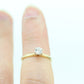 14k Round Diamond Solitaire Ring . Petite 0.36ct Diamond Engagement Ring. st(74)