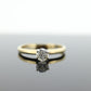 14k Round Diamond Solitaire Ring . Petite 0.36ct Diamond Engagement Ring. st(74)