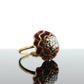 14k Diamond Daisy Flower Petal Ring. Heat bluing 14k Gold Rose Petal with diamonds statement ring. stock(3-56/50)